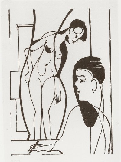 Artist and Model by Ernst Ludwig Kirchner